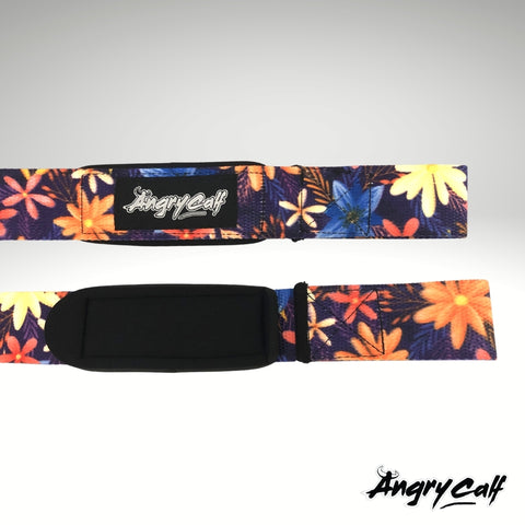"Wild Flower" - Angry Calf Barbell Lifting Straps