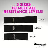 Grow the perfect booty with Angry Calf Back to Black Booty Bands for Booty Workouts Fitness Exercise Equipment Home Workout Booty Band Sizing