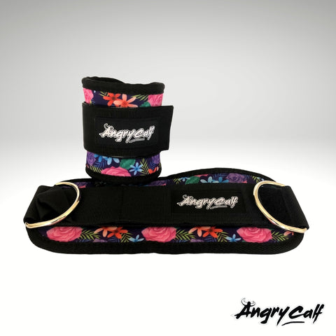 "Blooming Booty" - Angry Calf Ankle Straps for Cable Machine Workouts